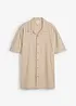 Kortermet skjorte med lin, Loose Fit, bonprix
