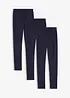 Leggings i elastisk, økologisk bomullsmiks (3-pack), bonprix
