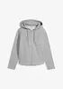 Sweatjakke med hette, med resirkulert polyester, bonprix