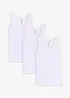 Singlet med myk bomull (3-pack), bonprix