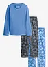 Pyjamas (3-delt sett) av ren bomull, bonprix