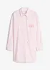 Oversized, vevd nattskjorte til dame i 100% bomull, bonprix