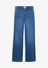 Wide Leg-jeans, High Waist, økologisk bomull, bonprix