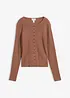 Finstrikket cardigan i myk viskosemiks, bonprix