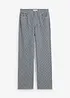 Loose Straight-jeans, High Waist, stripete, bonprix