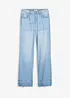 Wide Leg-jeans Mid Waist, bomull, bonprix
