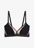 Bralette uten bøyle med transparente innfellinger, bonprix