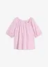 Kortermet bluse i 100% bomull, bonprix