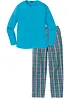 Pyjamas i 100% bomull med lange ermer, bonprix
