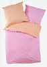 Ensfarget, vendbart sengesett i percale, bonprix
