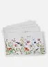 Bordbrikker med blomstermønster (4-pack), bonprix