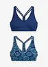 Bustier-bikinitopp med racerback (2-pack), bonprix