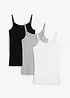 Singlet i 100% bomull (3-pack), bonprix