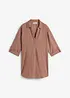 Bluse med lin og 3/4-lange ermer, bonprix