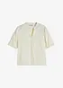 Kortermet bluse i 100% bomull, bonprix