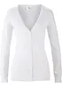 Finstrikket cardigan med knappestolpe, bonprix