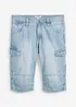 Lang cargo-bermudashorts i lett denim med stretch, Relaxed Fit, bonprix