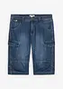 Lang cargo-bermudashorts i lett denim med stretch, Relaxed Fit, bonprix