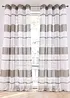 Gardin med stripe-print og resirkulert polyester (1-pack), bonprix