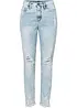 High Waist-mom-jeans med destroyed-effekt, bonprix