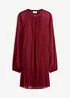 Minikjole i lett chiffon med plisséfolder, bonprix