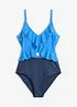 Badedrakt med cut out og volanger, bonprix