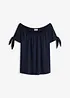 Off shoulder-topp med knyting, bonprix