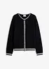 Cardigan med hullmønster og fjærgarn, bonprix