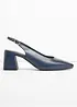 Slingback-pumps i skinn, bonprix
