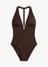 Badedrakt med dyp V-hals, bonprix