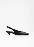 Slingbacks i skinn, bonprix