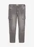 Regular fit-cargojeans i lett denim med stretchlinning, Straight, bonprix