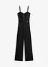 Elegant jumpsuit i strukturert krepp med perlebroderi, bonprix