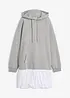 Sweatshirtkjole med fald i ballongstil, bonprix