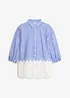 Oversized bluse med hullbroderi, bonprix