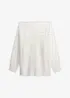 Off shoulder-genser med blonder, bonprix