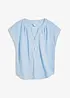 Kortermet bluse i 100% bomullsmusselin, bonprix