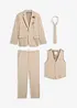 Dress (4-delt sett) med vest og slips, Regular Fit, bonprix