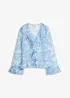 Chiffonbluse med volanger, bonprix