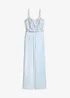 Jumpsuit i strukturert krepp med perlebroderier, bonprix
