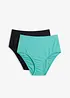 High Waist-bikinitruse i dobbelpakning (2-pack), bonprix