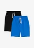 Sweat-bermudashorts i myk bomullsmiks (2-pack), bonprix