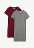 Jerseykjole i 100% bomull (2-pack), bonprix