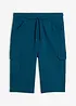 Lang cargo-bermudashorts i 100% bomullstrikot, Regular fit, bonprix