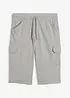 Lang cargo-bermudashorts i 100% bomullstrikot, Regular fit, bonprix