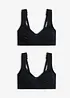 Minimizer-T-skjorte-BH uten spiler med økologisk bomull (2-pack), bonprix