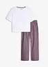 Pyjamas med vevd bukse, bonprix