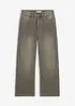 Wide Leg-jeans High Waist, cropped, bonprix