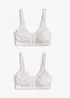 Avlastnings-BH uten spiler med vatterte stropper (2-pack), bonprix