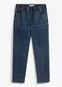 Relaxed fit-pull on-jeans i lett denim, Straight, bonprix